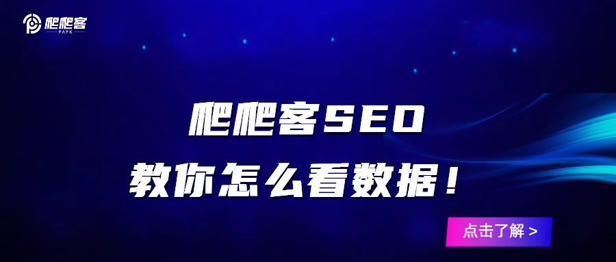 爬爬客SEO，教你怎么看数据！